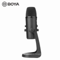 BOYA BY-PM700 Micrófono de condensador de grabación de sonido USB con soporte